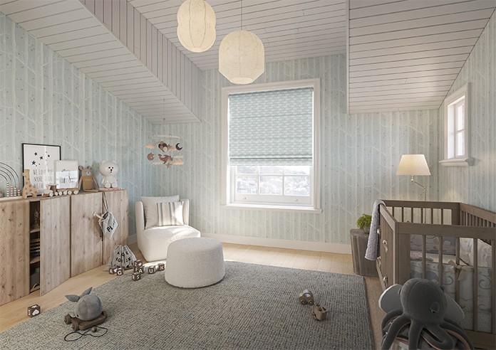 Whaling Around, Moss Green - Twist&Fit Roman Blind - Image 6